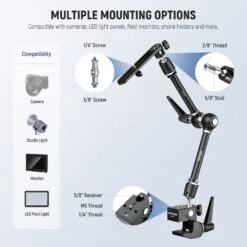 NEEWER UA018 21" Magic Arm Camera Mount With Super Clamp 15 NEEWER UA018 21" Magic Arm Camera Mount With Super Clamp -Photography Equipment 5 538b5a08 4e66 41fb bdad afa0603c1dc9