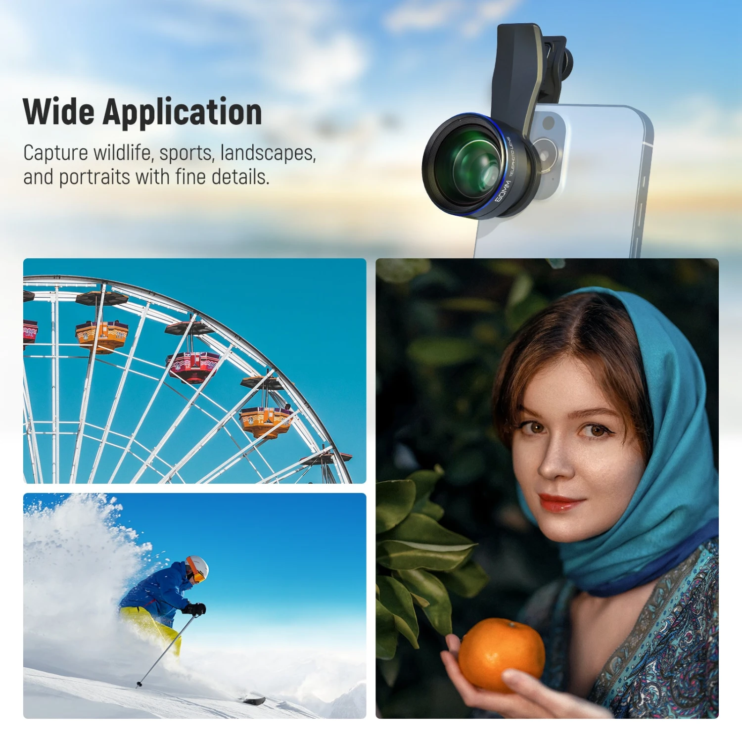 NEEWER LS-41 PRO 60mm Telephoto Lens With 17mm Lens Clip & 67mm Filter Adapter 5 NEEWER LS-41 PRO 60mm Telephoto Lens With 17mm Lens Clip & 67mm Filter Adapter - Image 5