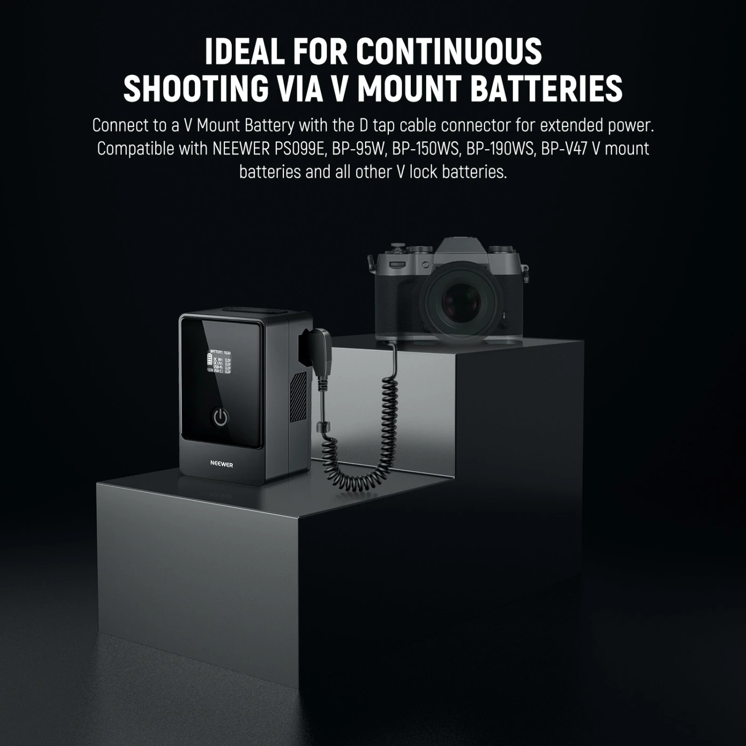 NEEWER CP-W126S D Tap To NP-W126S Dummy Battery With Cable For V Mount Battery 5 NEEWER CP-W126S D Tap To NP-W126S Dummy Battery With Cable For V Mount Battery - Image 5