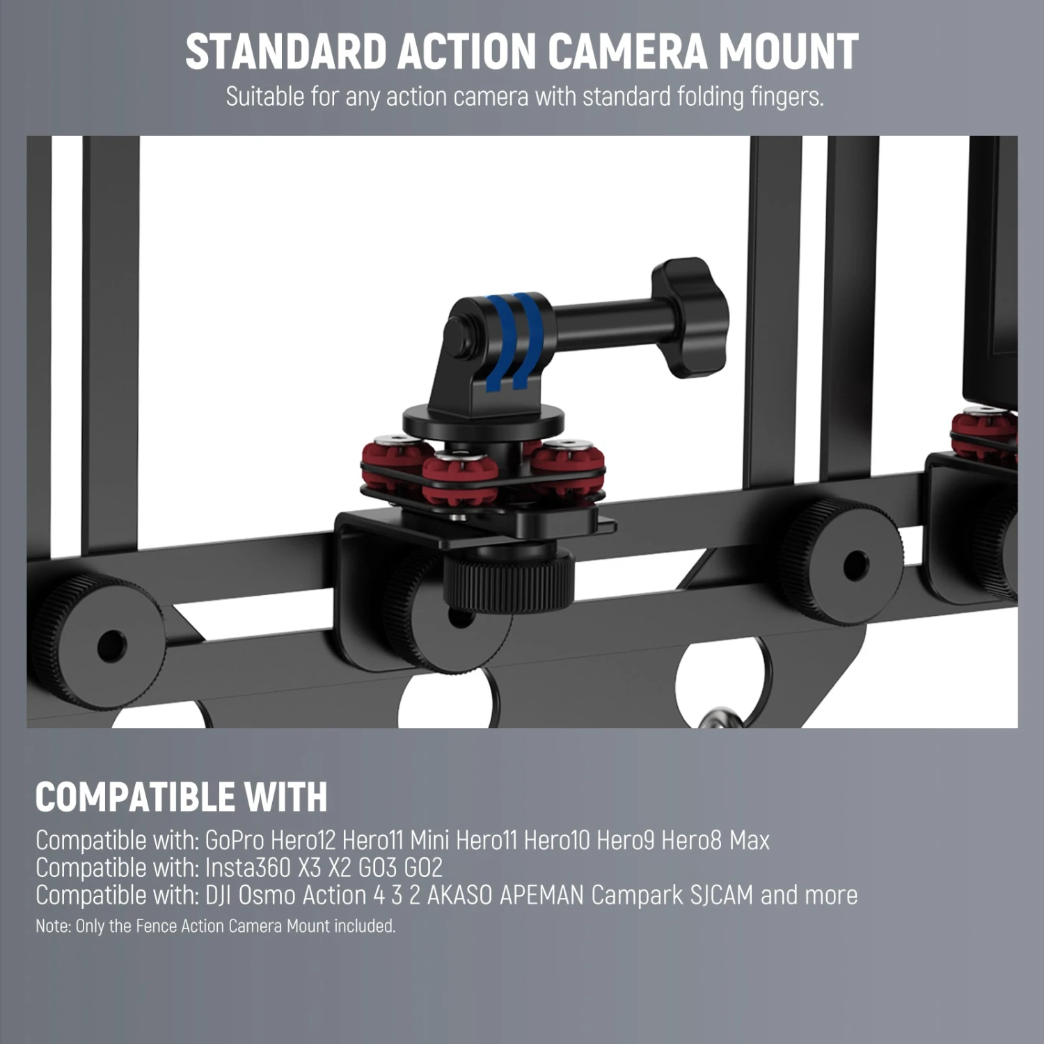 NEEWER PA022 Fence Mount Compatible With Action Camera 5 NEEWER PA022 Fence Mount Compatible With Action Camera - Image 5