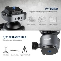NEEWER GM41 Low Profile Tripod Ball Head 12 NEEWER GM41 Low Profile Tripod Ball Head -Photography Equipment 5 9e0ca0e4 d78e 4837 97e4 1a4ca53a327d