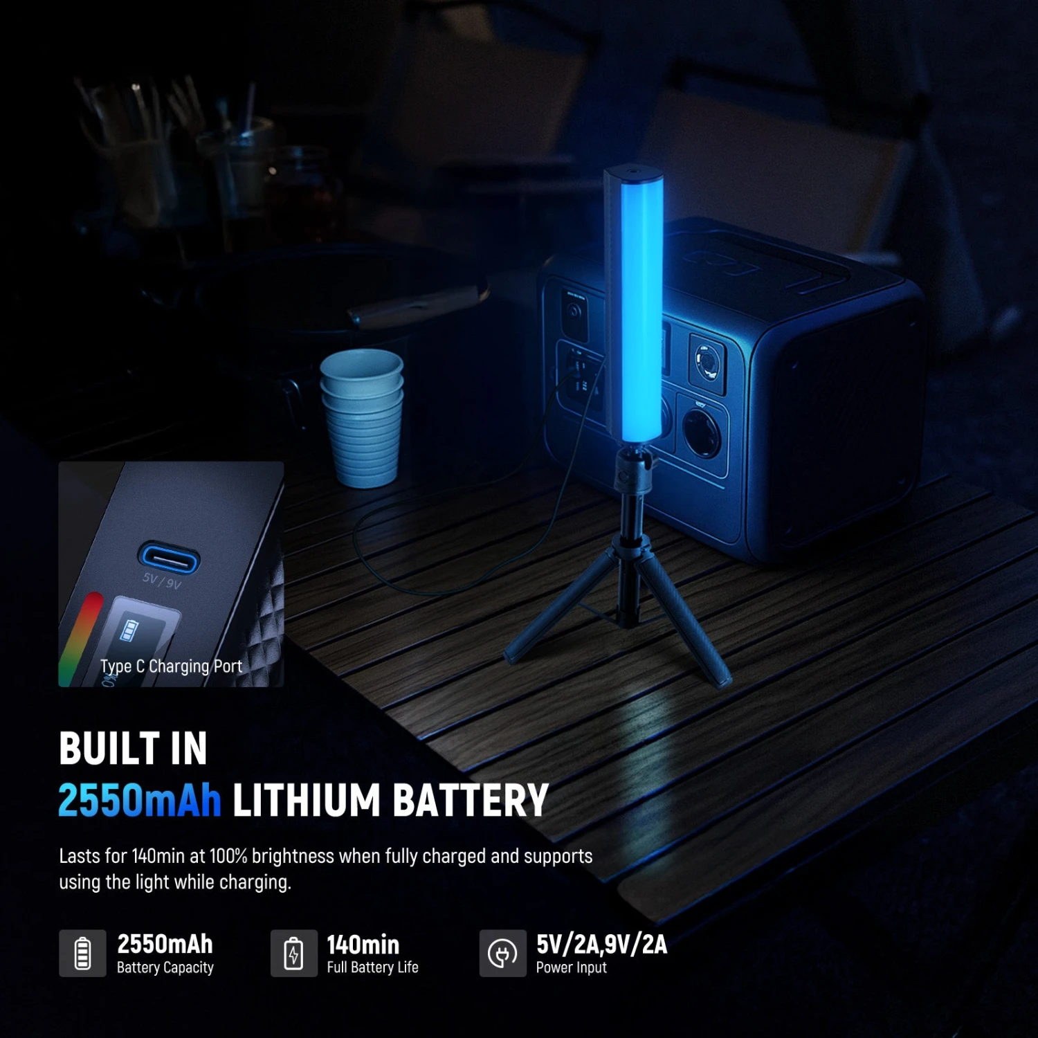 NEEWER TL20C/TL21C RGB Magnetic Handheld Light Wand Kit 5 NEEWER TL20C/TL21C RGB Magnetic Handheld Light Wand Kit - Image 5