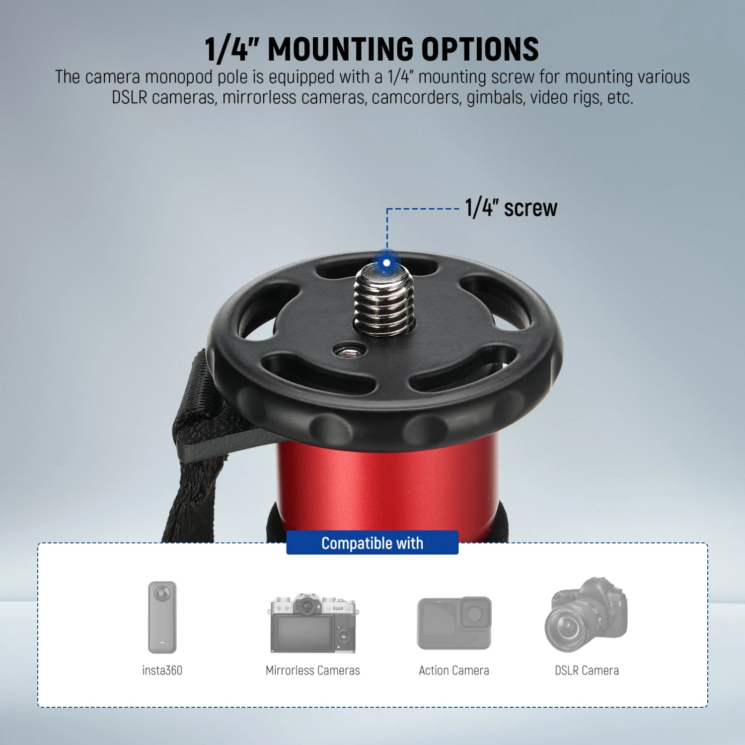 NEEWER TP71 71.6" Pro Carbon Fiber Camera Monopod 14 NEEWER TP71 71.6" Pro Carbon Fiber Camera Monopod - Image 14