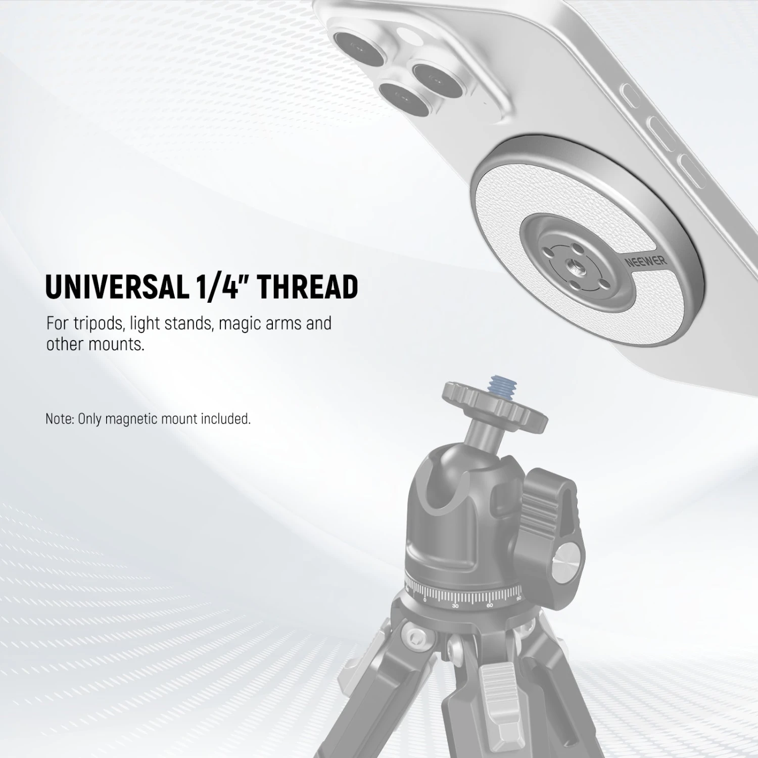 NEEWER PA080 Magnetic Phone Tripod Mount 5 NEEWER PA080 Magnetic Phone Tripod Mount - Image 5