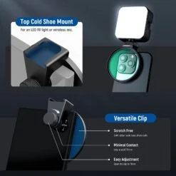 NEEWER FL-88 67mm 1/4 Black Diffusion Filter & Cold Shoe Phone Clip For Phone -Photography Equipment 5 c77aac2e 81d0 4cfd 806f 7db51d941153