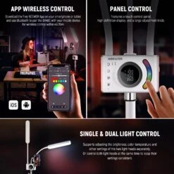 NEEWER BH40C RGB Esthetician Light Kit -Photography Equipment 5 da35833e debd 4b3d af1b 2d5724b17673