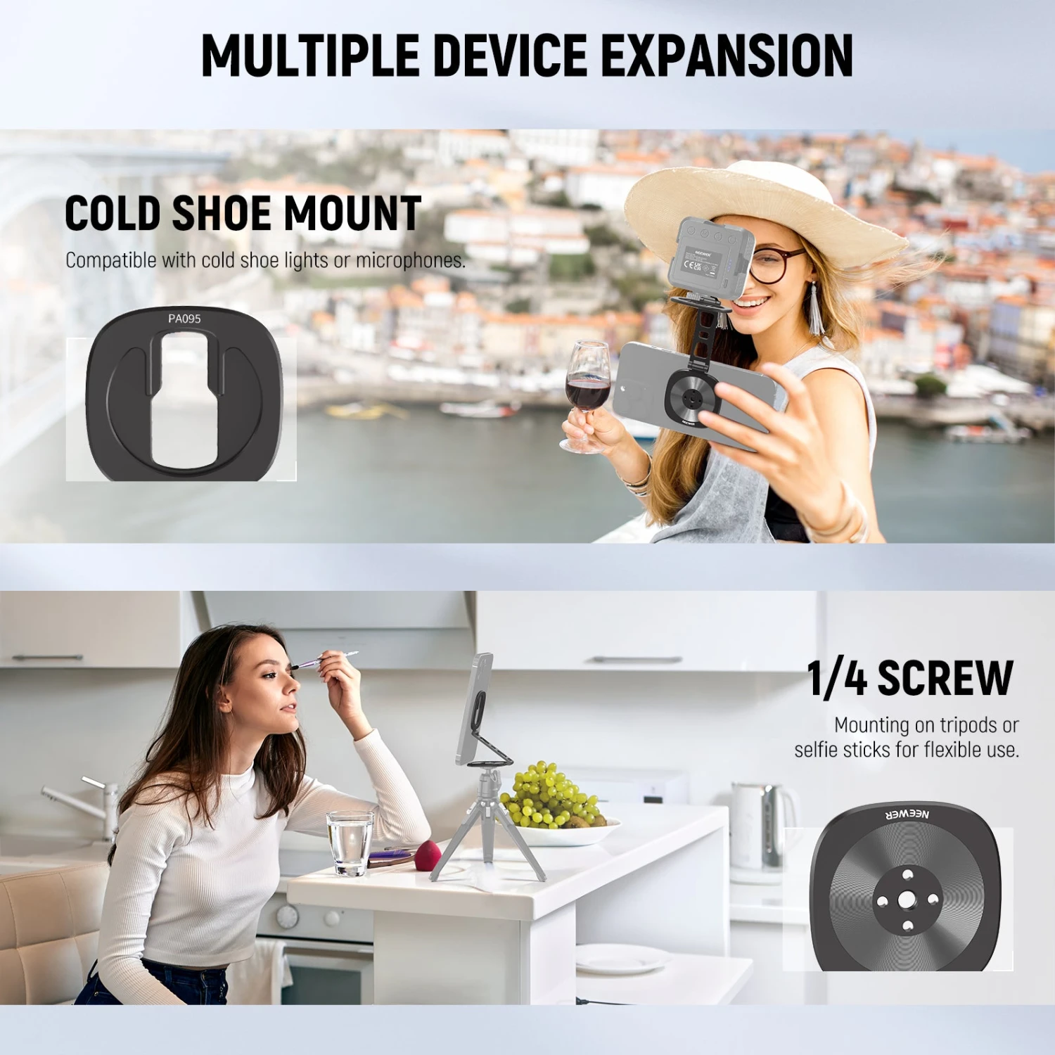 NEEWER PA095 Dual Magnetic Phone Ring Holder 5 NEEWER PA095 Dual Magnetic Phone Ring Holder - Image 5