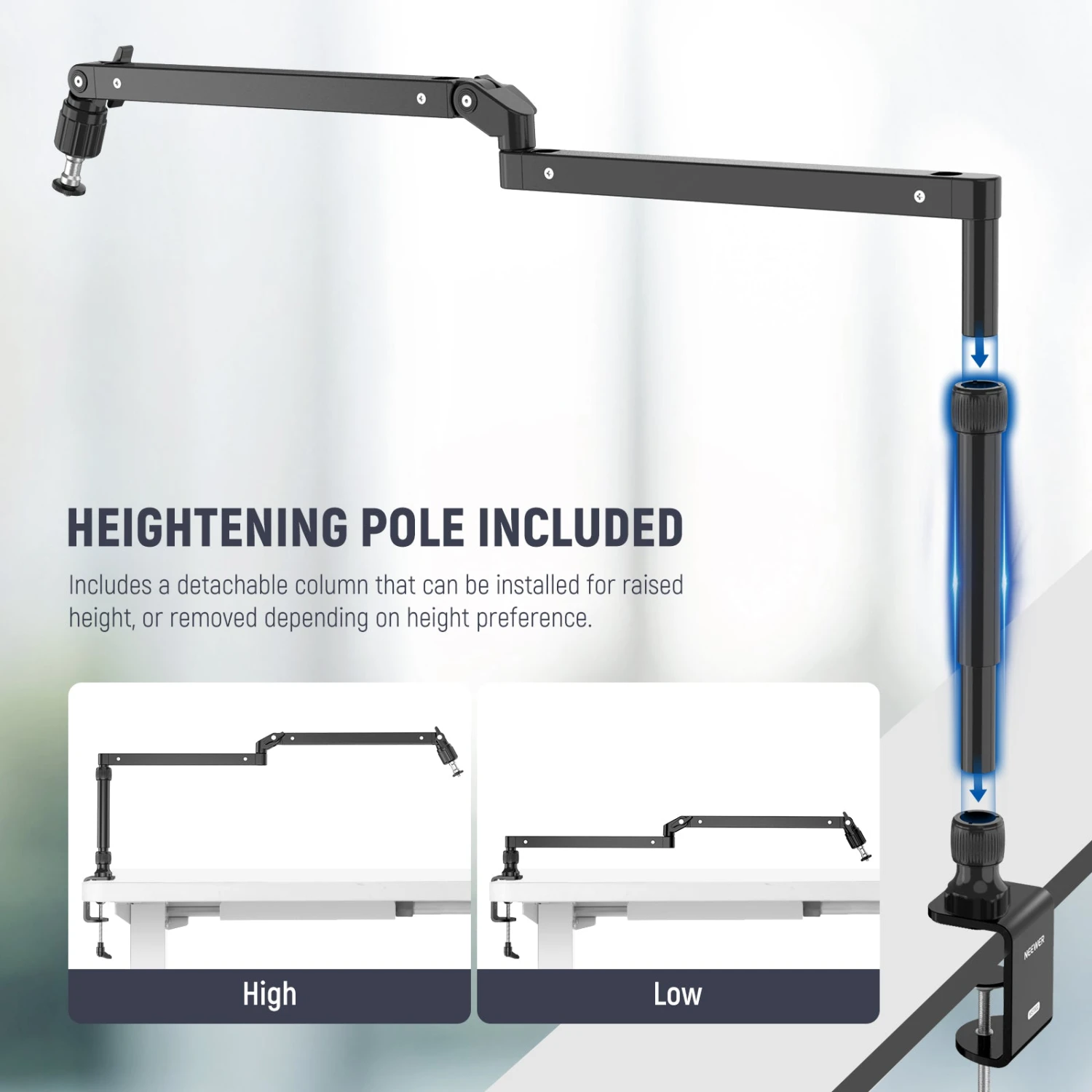 NEEWER MST002 Low Profile Mic Arm Desk Mount With Damping 5 NEEWER MST002 Low Profile Mic Arm Desk Mount With Damping - Image 5