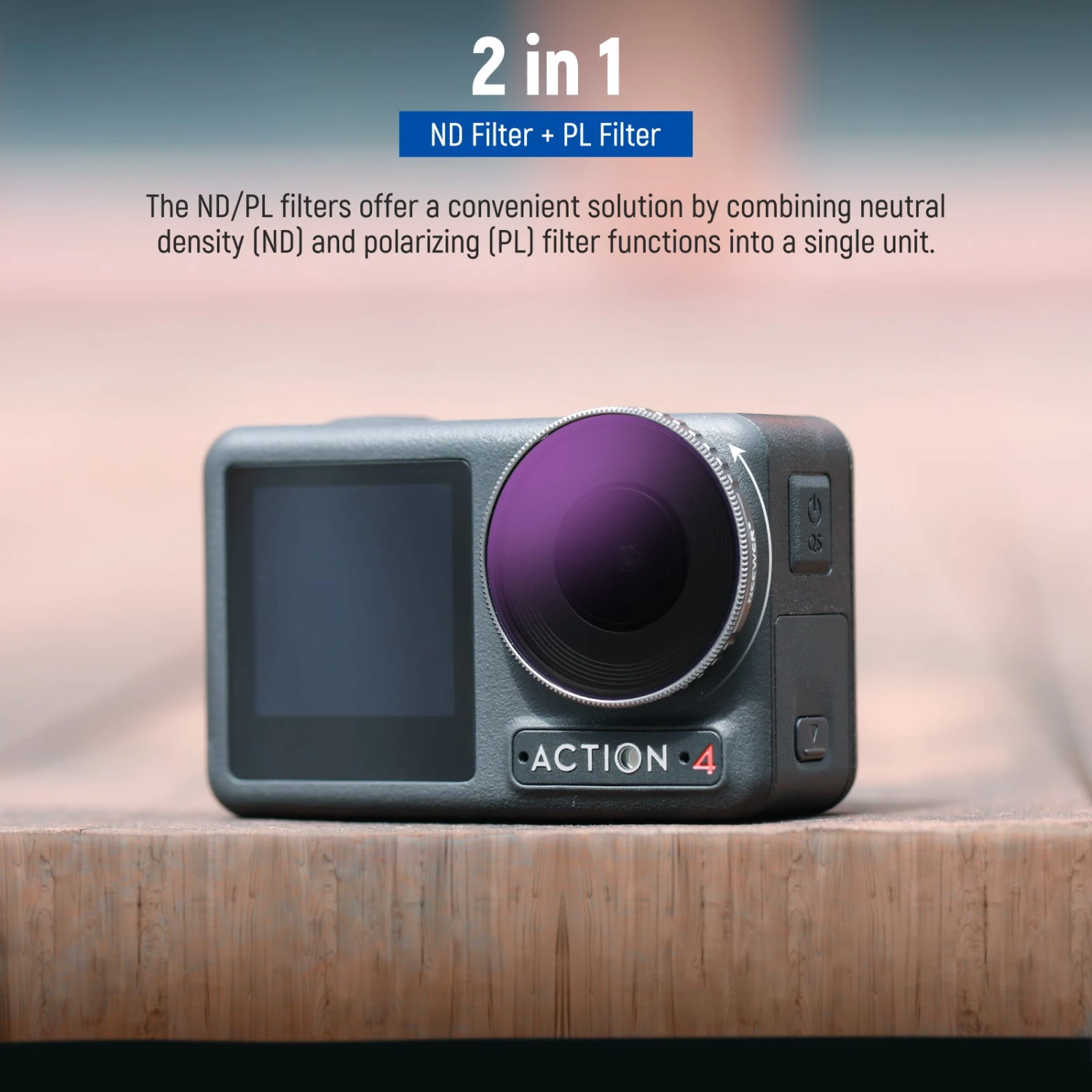 NEEWER FL-A14 4-Pack ND/PL Filter Set For DJI Osmo Action 4 5 NEEWER FL-A14 4-Pack ND/PL Filter Set For DJI Osmo Action 4 - Image 5