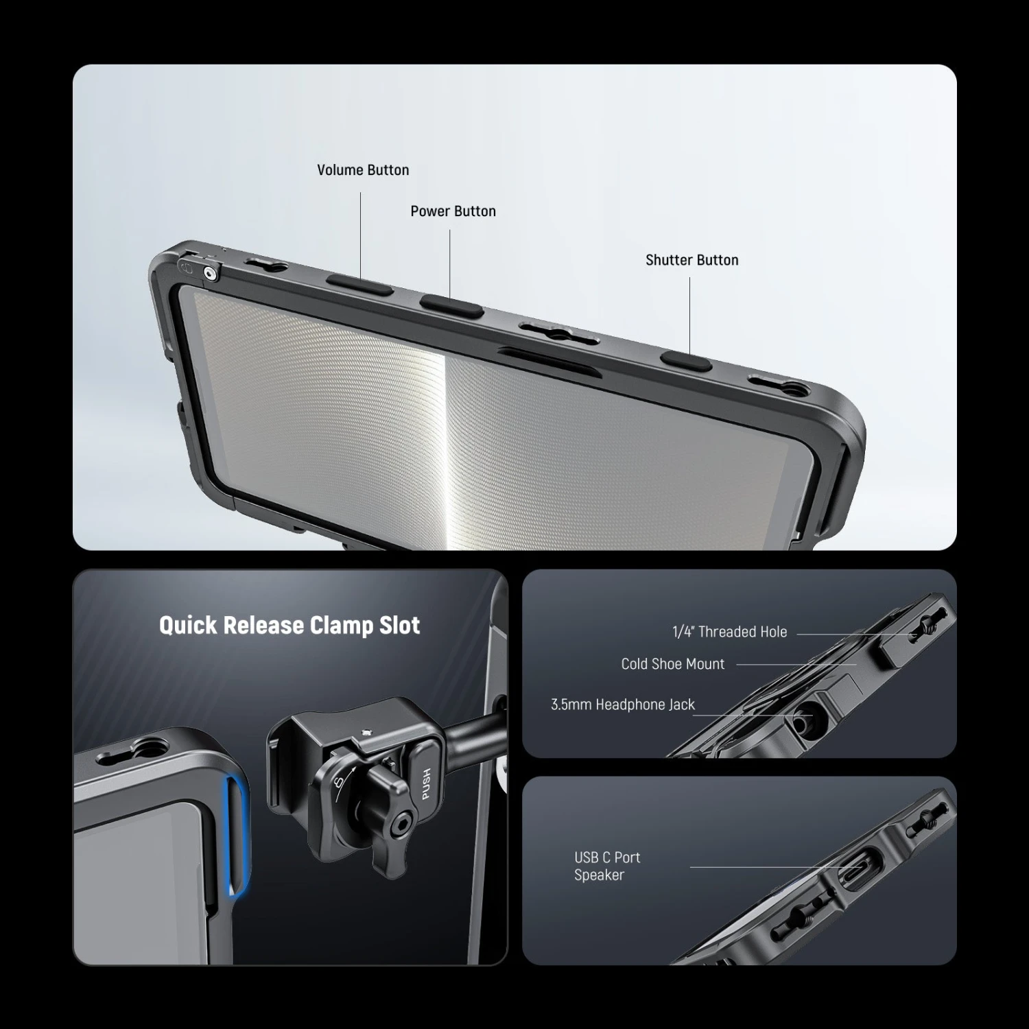 NEEWER PA086/PA087 Phone Cage Compatible With Sony Xperia PRO-I / Xperia 1 V 5 NEEWER PA086/PA087 Phone Cage Compatible With Sony Xperia PRO-I / Xperia 1 V - Image 5