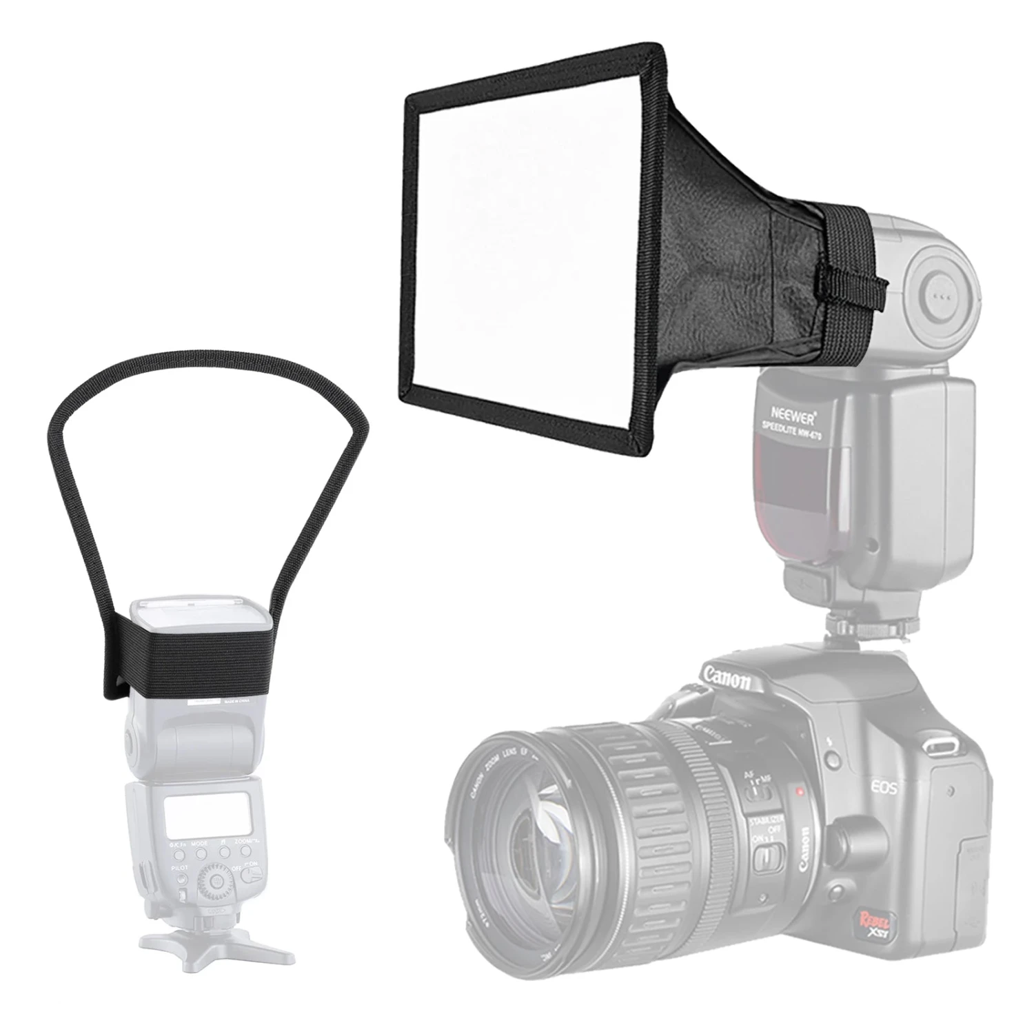 NEEWER Speedlite Flash Softbox And Reflector Diffuser Kit 1 NEEWER Speedlite Flash Softbox And Reflector Diffuser Kit