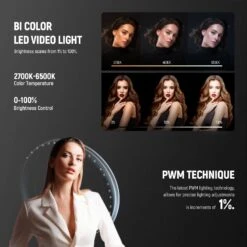 NEEWER MS60B Bi-Color LED Video Light Handheld Spotlight -Photography Equipment 66602381