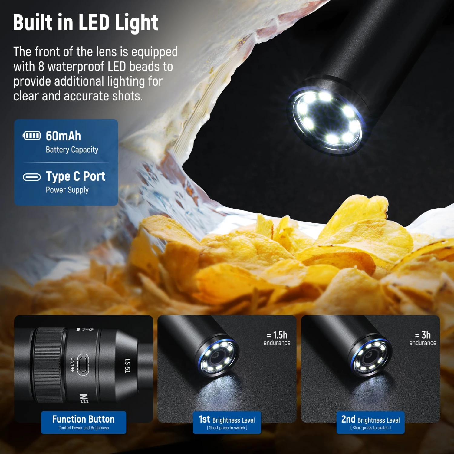 NEEWER LS-51 18mm 2x Macro Probe Lens With 17mm Thread 6 NEEWER LS-51 18mm 2x Macro Probe Lens With 17mm Thread - Image 6