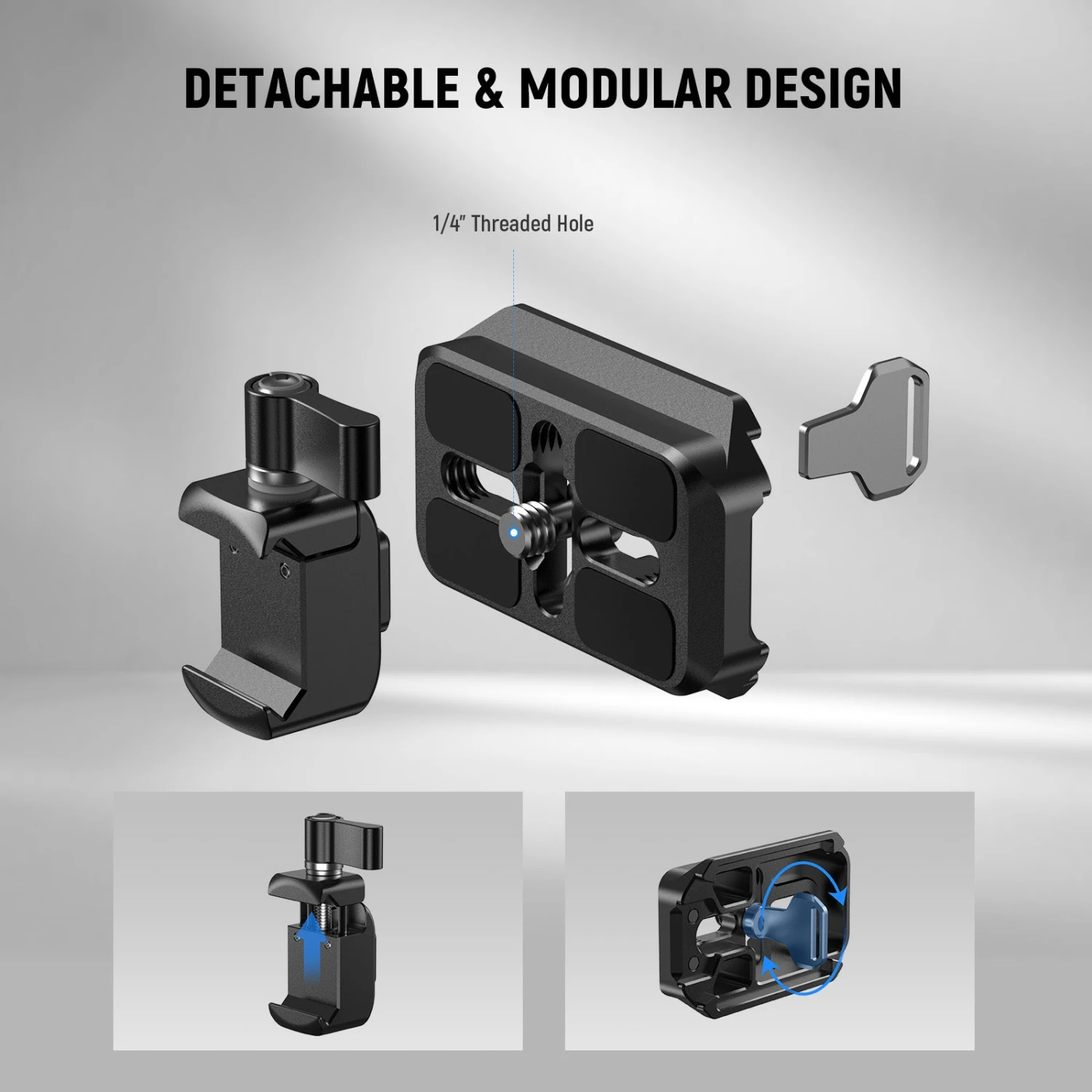 NEEWER CA129 NATO Clamp To Arca Type Quick Release Plate Adapter For RS Gimbal 6 NEEWER CA129 NATO Clamp To Arca Type Quick Release Plate Adapter For RS Gimbal - Image 6