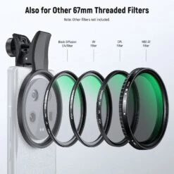 NEEWER 2 In 1 67mm Clip On CPL & Black Mist Diffusion 1/4 Filter For Smartphone -Photography Equipment 6 20ac030f 1020 4088 a79a 067f83456dcc
