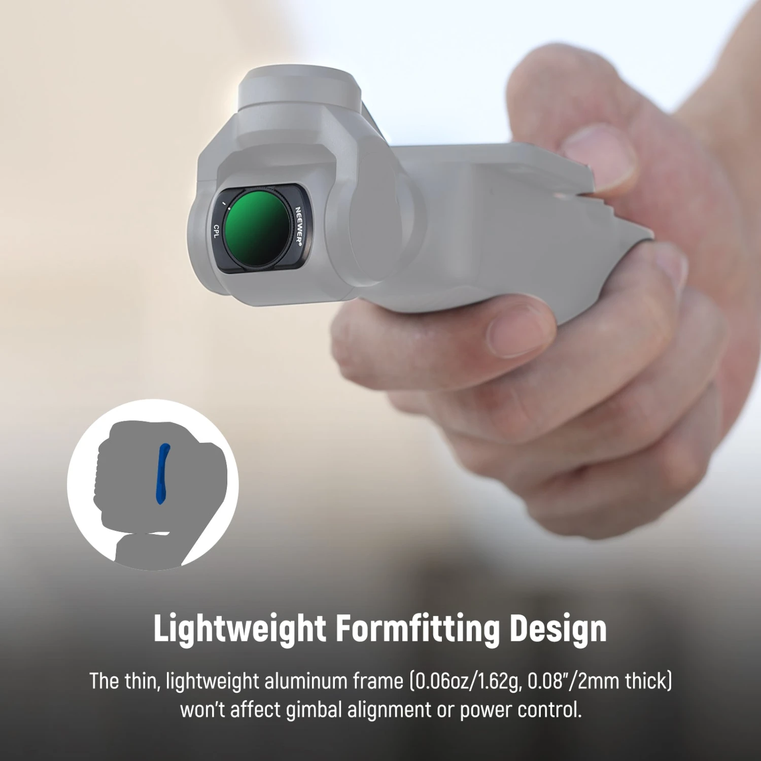 NEEWER FL-76 Magnetic CPL Filter For DJI Osmo Pocket 3 6 NEEWER FL-76 Magnetic CPL Filter For DJI Osmo Pocket 3 - Image 6