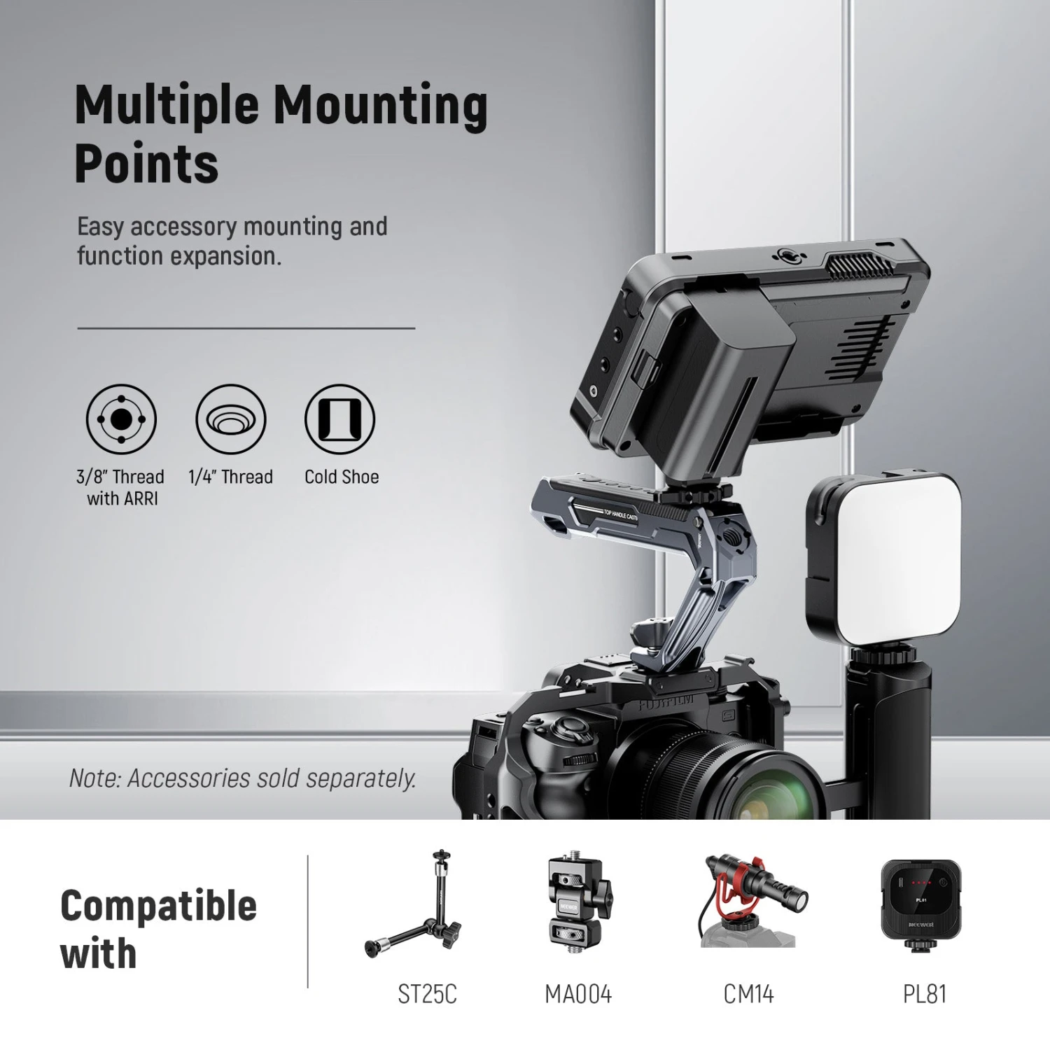 NEEWER CA078 All Metal Camera Top Handle 6 NEEWER CA078 All Metal Camera Top Handle - Image 6