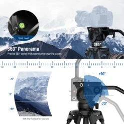 NEEWER BASICS TP37 74" Video Tripod With Fluid Head -Photography Equipment 6 5ff9997a cc2f 464c 8d81 0c70d3654e51