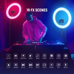 NEEWER RGB18 II 18 Inch RGB LED Ring Light With APP Control 14 NEEWER RGB18 II 18 Inch RGB LED Ring Light With APP Control -Photography Equipment 6 61fb0be1 7dbc 45cb 8d53 5da197e5c671