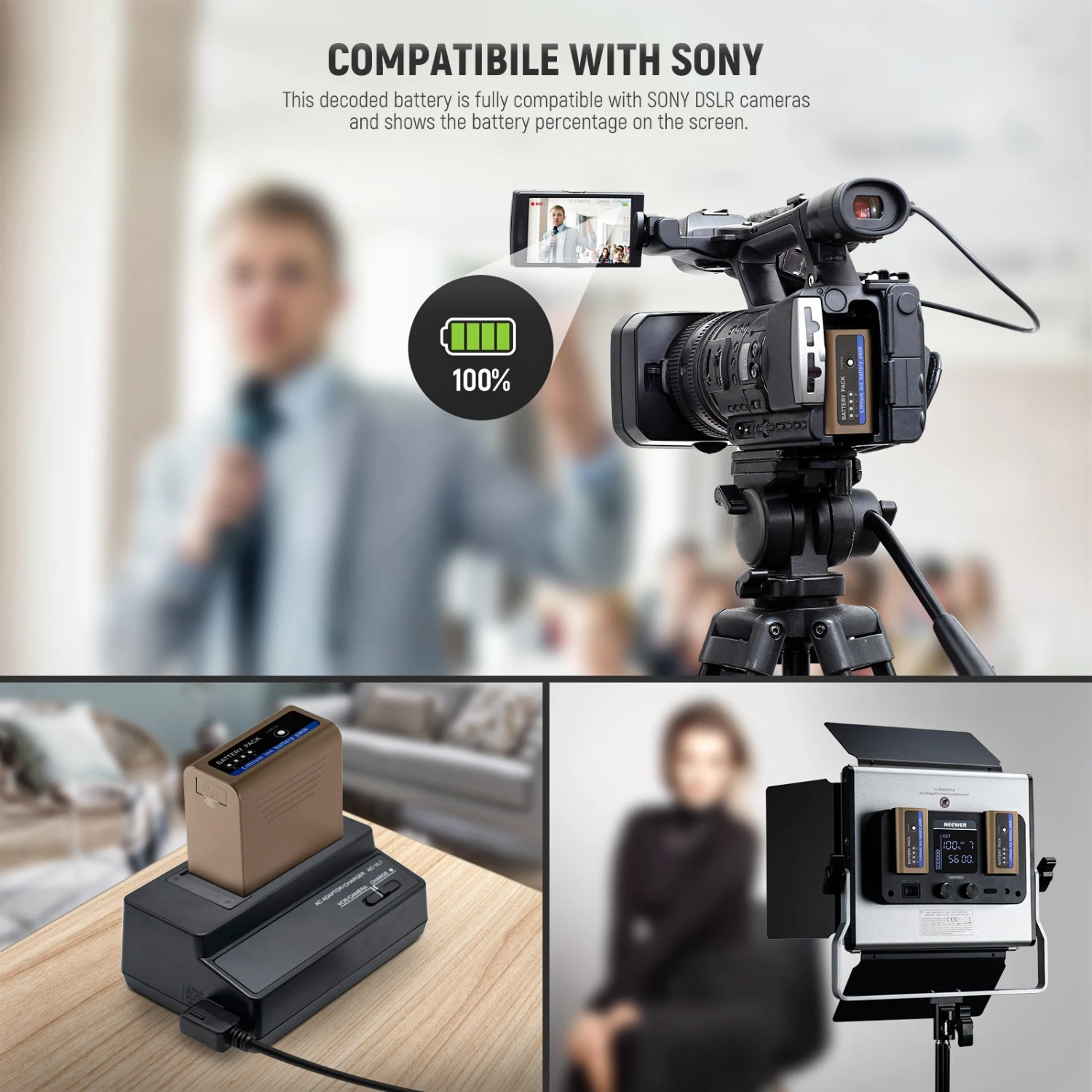 NEEWER NP-F970 10500mAh Replacement Battery 6 NEEWER NP-F970 10500mAh Replacement Battery - Image 6