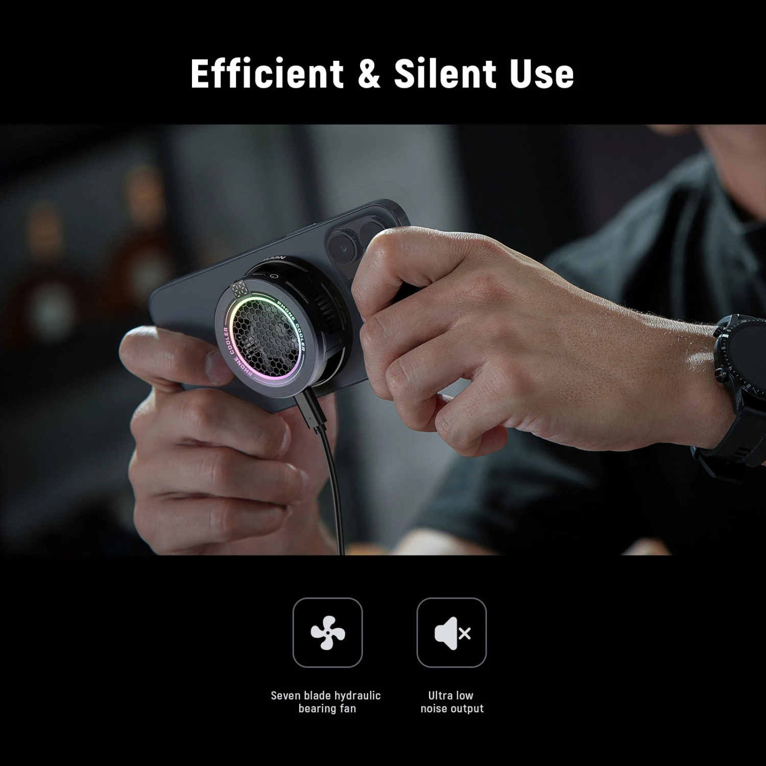 NEEWER BASICS PA069 Magnetic Phone Cooler Fan 6 NEEWER BASICS PA069 Magnetic Phone Cooler Fan - Image 6