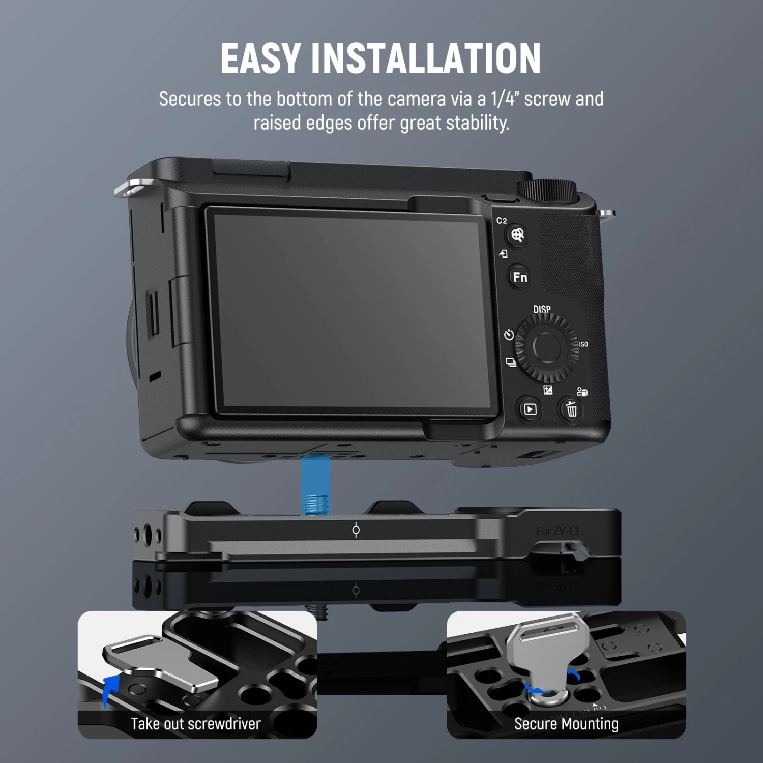 NEEWER CA044 Baseplate For Sony ZV-E1 6 NEEWER CA044 Baseplate For Sony ZV-E1 - Image 6