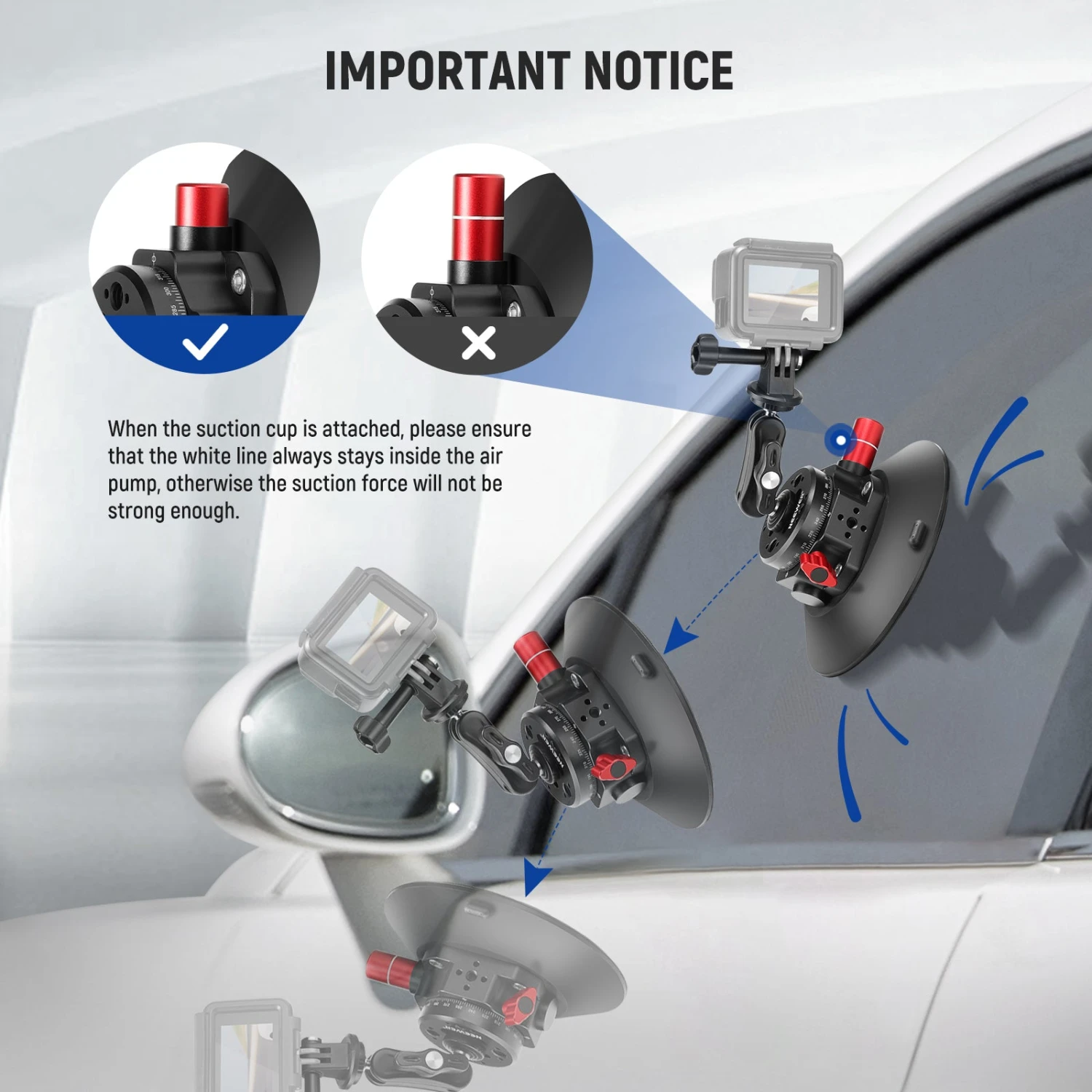 NEEWER CA013 6" Camera Suction Mount With Ball Head Magic Arm 6 NEEWER CA013 6" Camera Suction Mount With Ball Head Magic Arm - Image 6