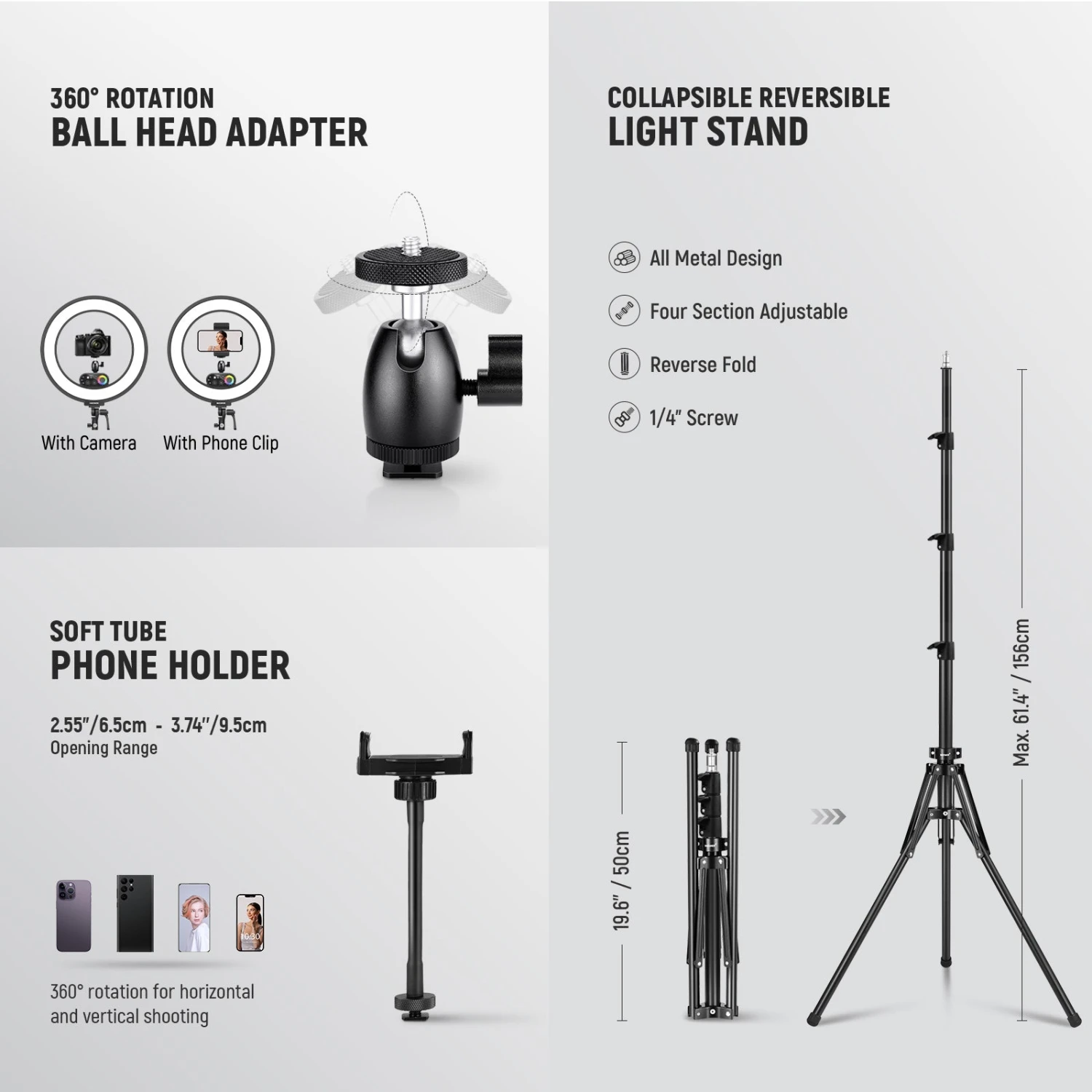 NEEWER RL45C 45W 18" Edge Lit RGB LED Ring Light Kit 6 NEEWER RL45C 45W 18" Edge Lit RGB LED Ring Light Kit - Image 6