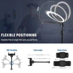 NEEWER RP19H 19 Inch LED Ring Light With 3 Phone Holders 29 NEEWER RP19H 19 Inch LED Ring Light With 3 Phone Holders -Photography Equipment 6 90513a67 b915 41dc ba2f 26a21d2cfce2