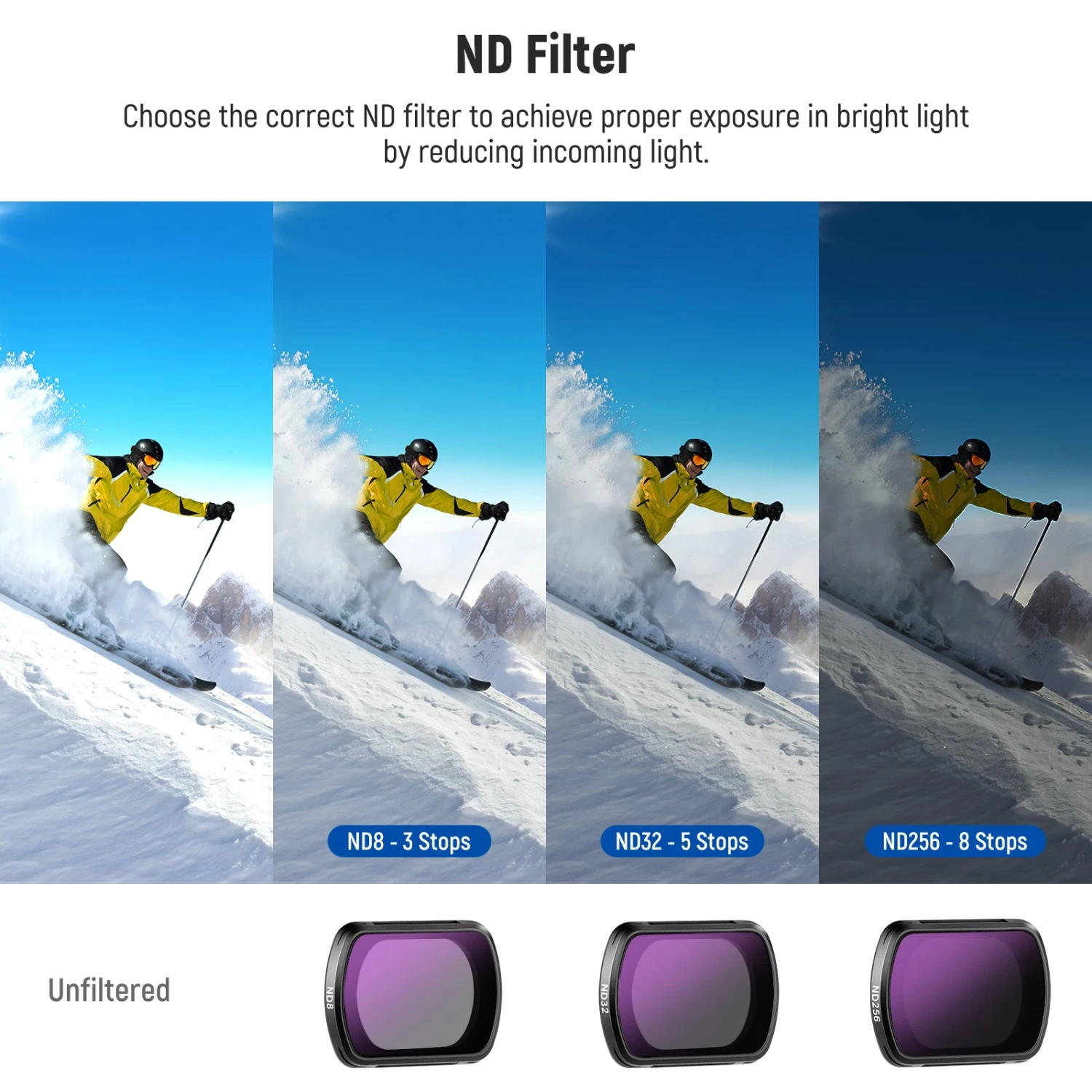 NEEWER FL-B27/FL-B28 Filter Set With Lens For DJI Osmo Pocket 3 6 NEEWER FL-B27/FL-B28 Filter Set With Lens For DJI Osmo Pocket 3 - Image 6