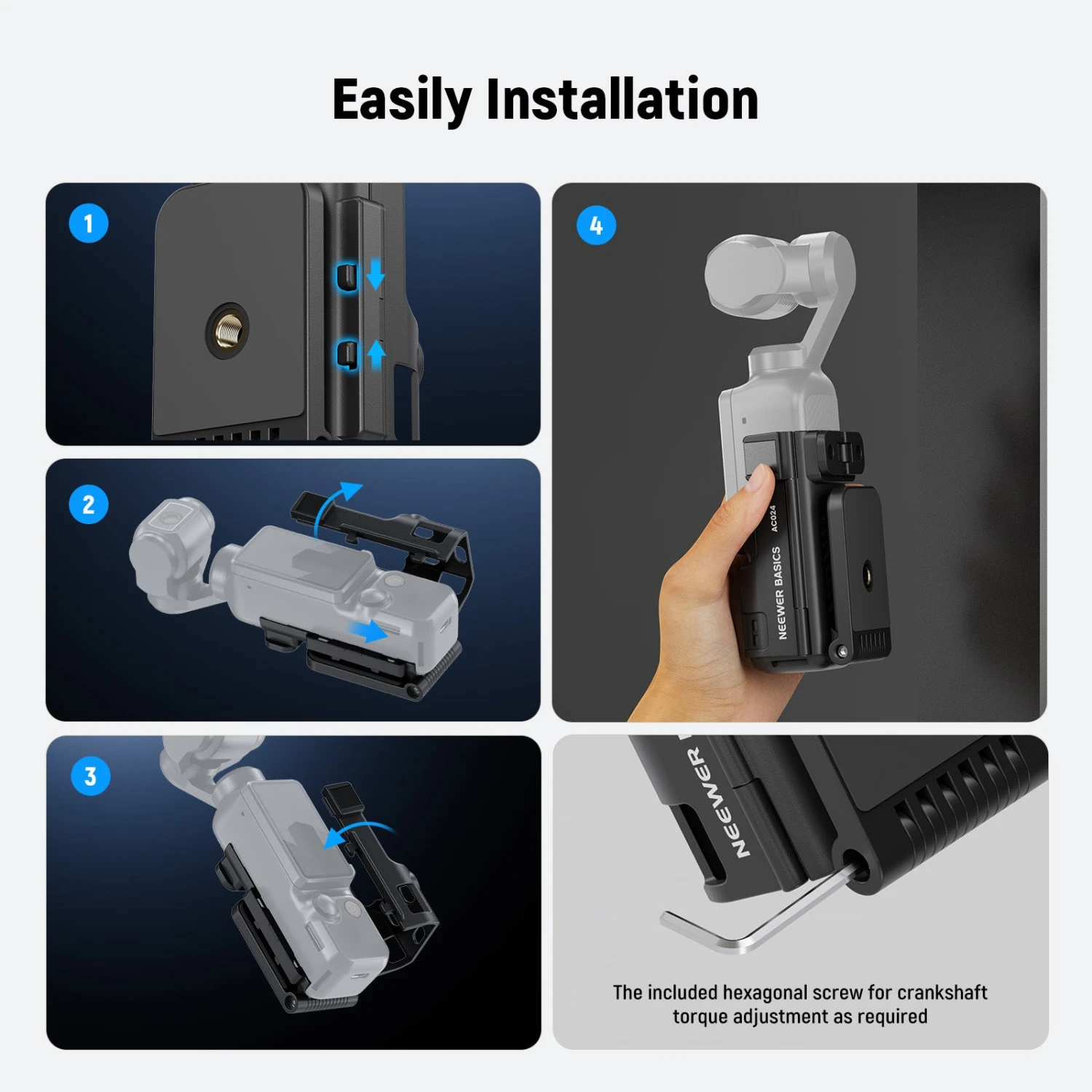 NEEWER BASICS AC024 Magnetic Camera Mount Stand For DJI Osmo Pocket 3 6 NEEWER BASICS AC024 Magnetic Camera Mount Stand For DJI Osmo Pocket 3 - Image 6