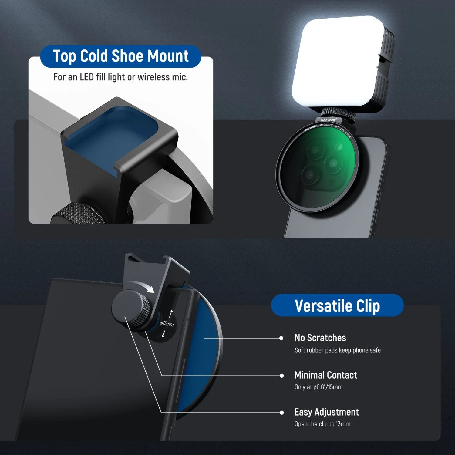 NEEWER 67mm Magnetic CPL Phone Filter 6 NEEWER 67mm Magnetic CPL Phone Filter - Image 6