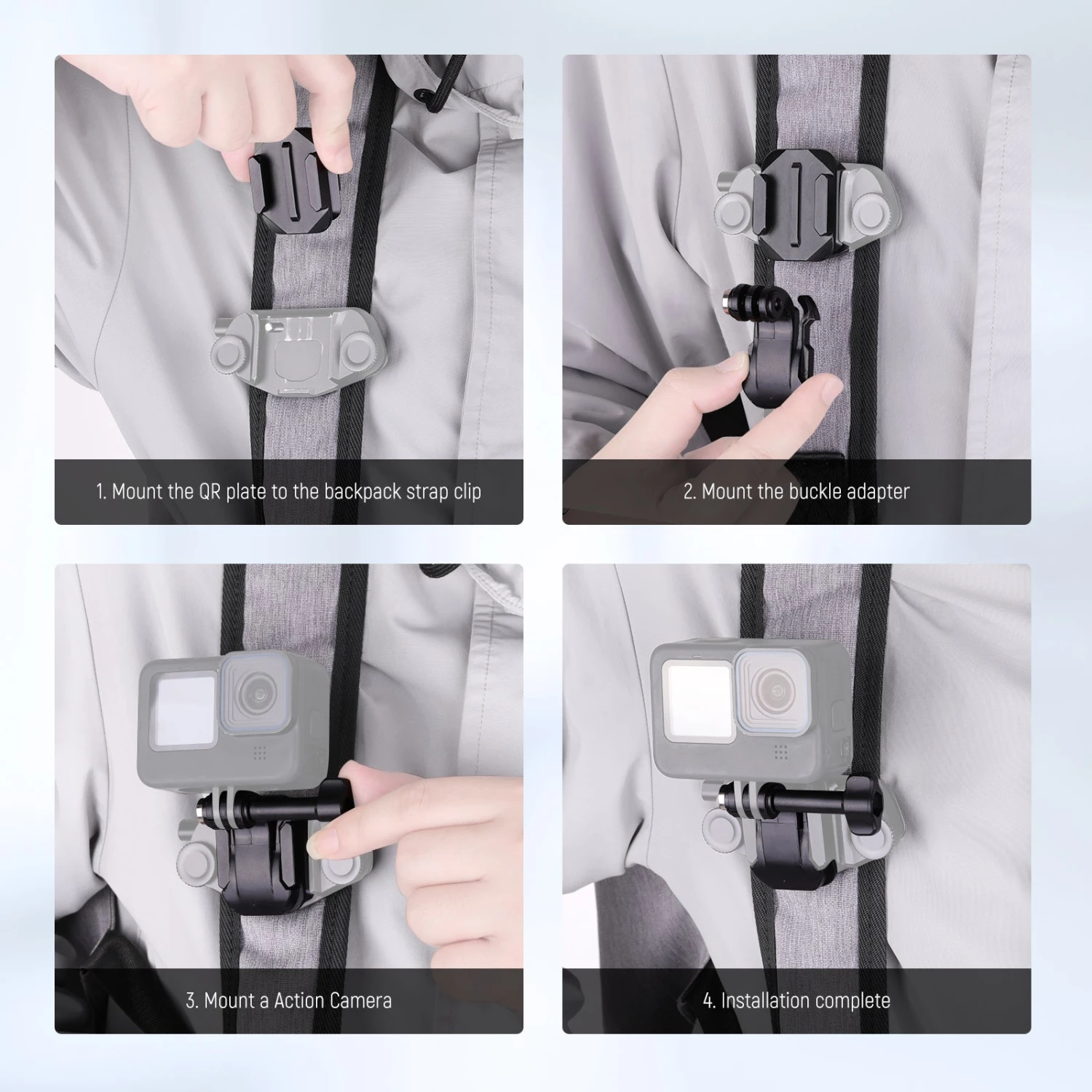 NEEWER QR016 Backpack Strap Mount Adapter Kit 6 NEEWER QR016 Backpack Strap Mount Adapter Kit - Image 6
