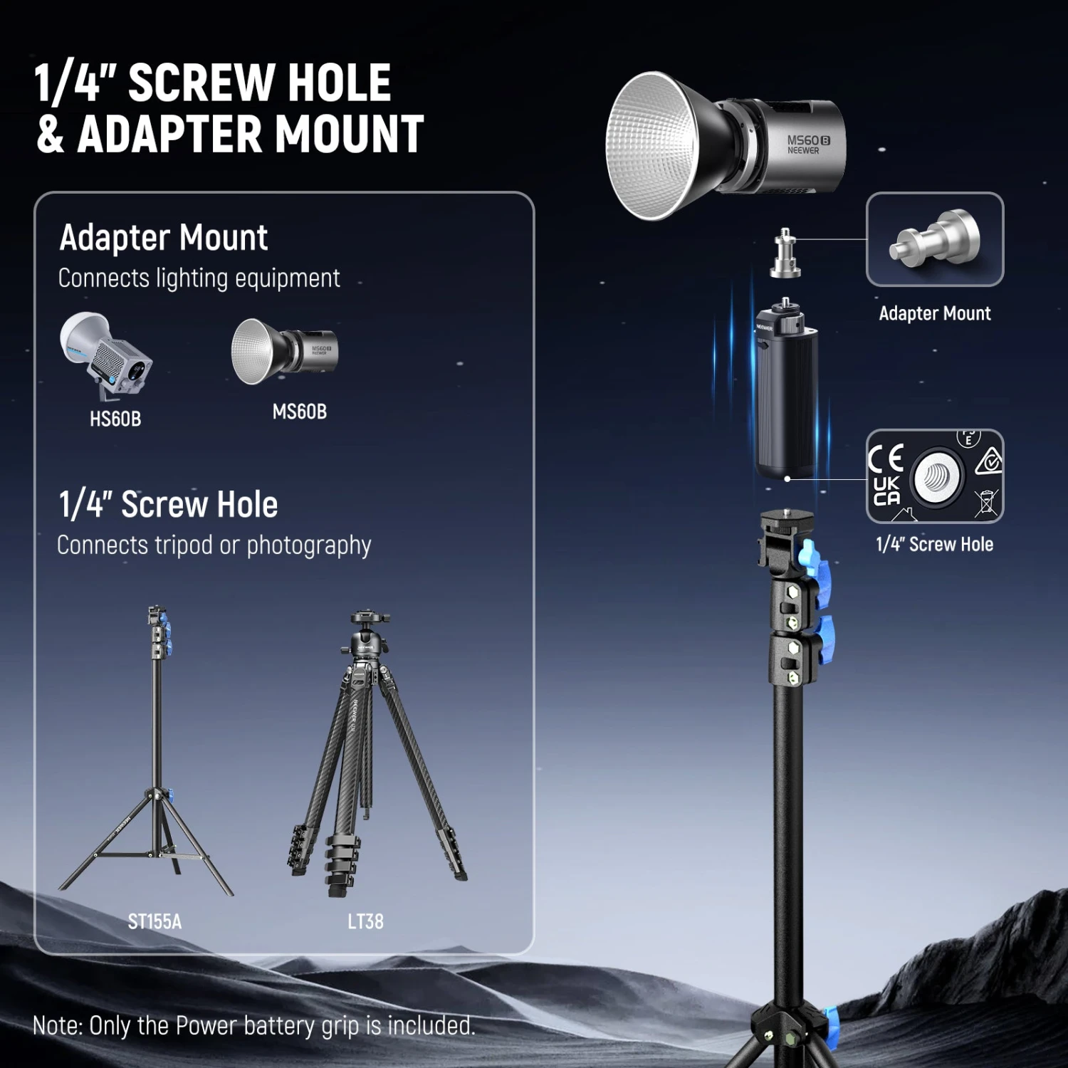 NEEWER BASICS PH74E Battery Grip Power Supply For Portable COB Video Light 6 NEEWER BASICS PH74E Battery Grip Power Supply For Portable COB Video Light - Image 6