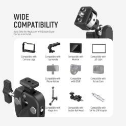 NEEWER UA060 Double Super Clamp Camera Mount With Magic Arm & NATO Interface 13 NEEWER UA060 Double Super Clamp Camera Mount With Magic Arm & NATO Interface -Photography Equipment 6 f13b6512 81ce 43ca 8b02 fbefed7cc6e4