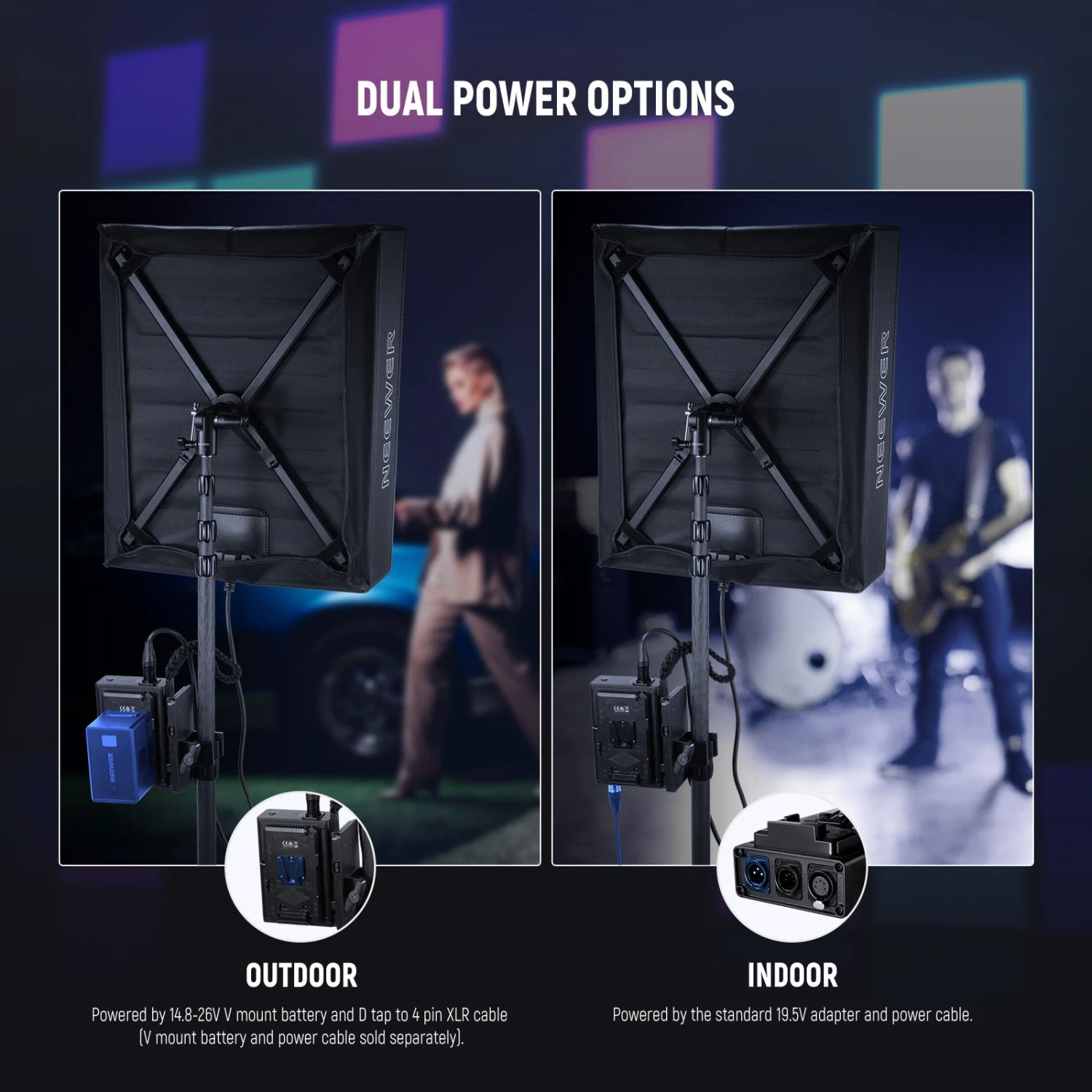 NEEWER FL100C 115W Flexible DMX Control LED RGB Video Light Kit 6 NEEWER FL100C 115W Flexible DMX Control LED RGB Video Light Kit - Image 6