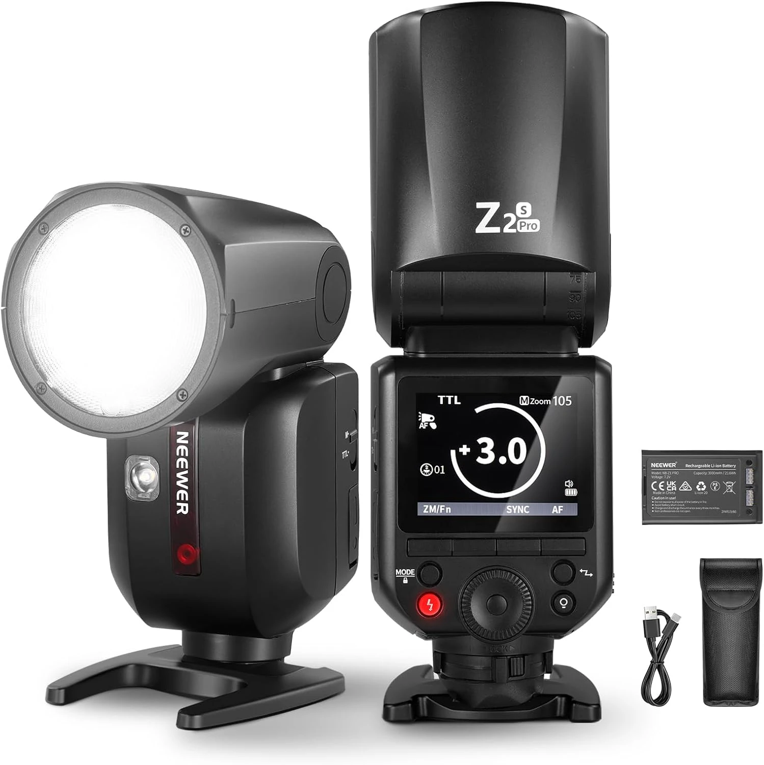 NEEWER Z2PRO 76Ws TTL Round Head Flash Speedlite 9 NEEWER Z2PRO 76Ws TTL Round Head Flash Speedlite - Image 9