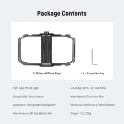 NEEWER PA039 Universal Phone Cage 13 NEEWER PA039 Universal Phone Cage -Photography Equipment 7 09c89f2a d091 4a19 9d70 0006c0600123