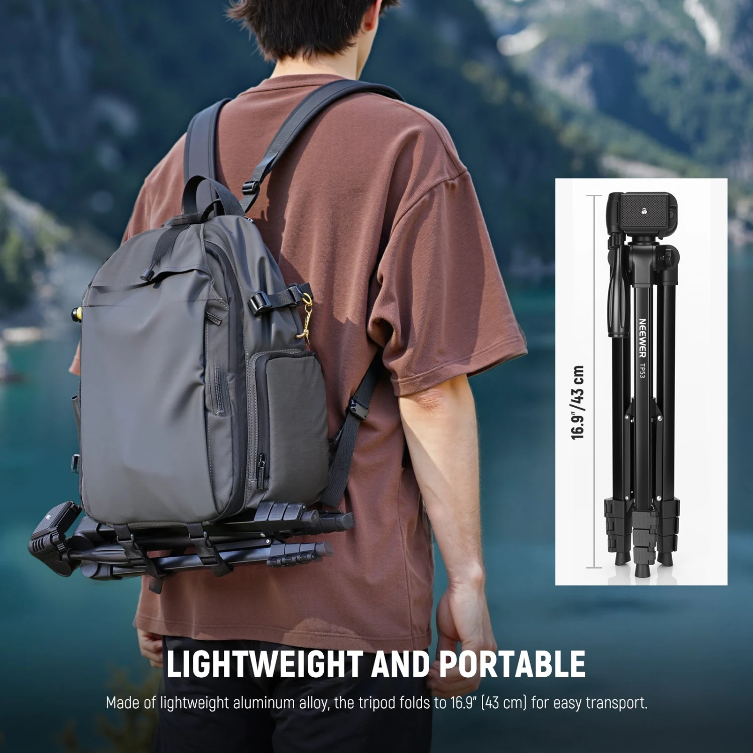 NEEWER Entry Level Version TP53 Metal Travel Tripod 7 NEEWER Entry Level Version TP53 Metal Travel Tripod - Image 7