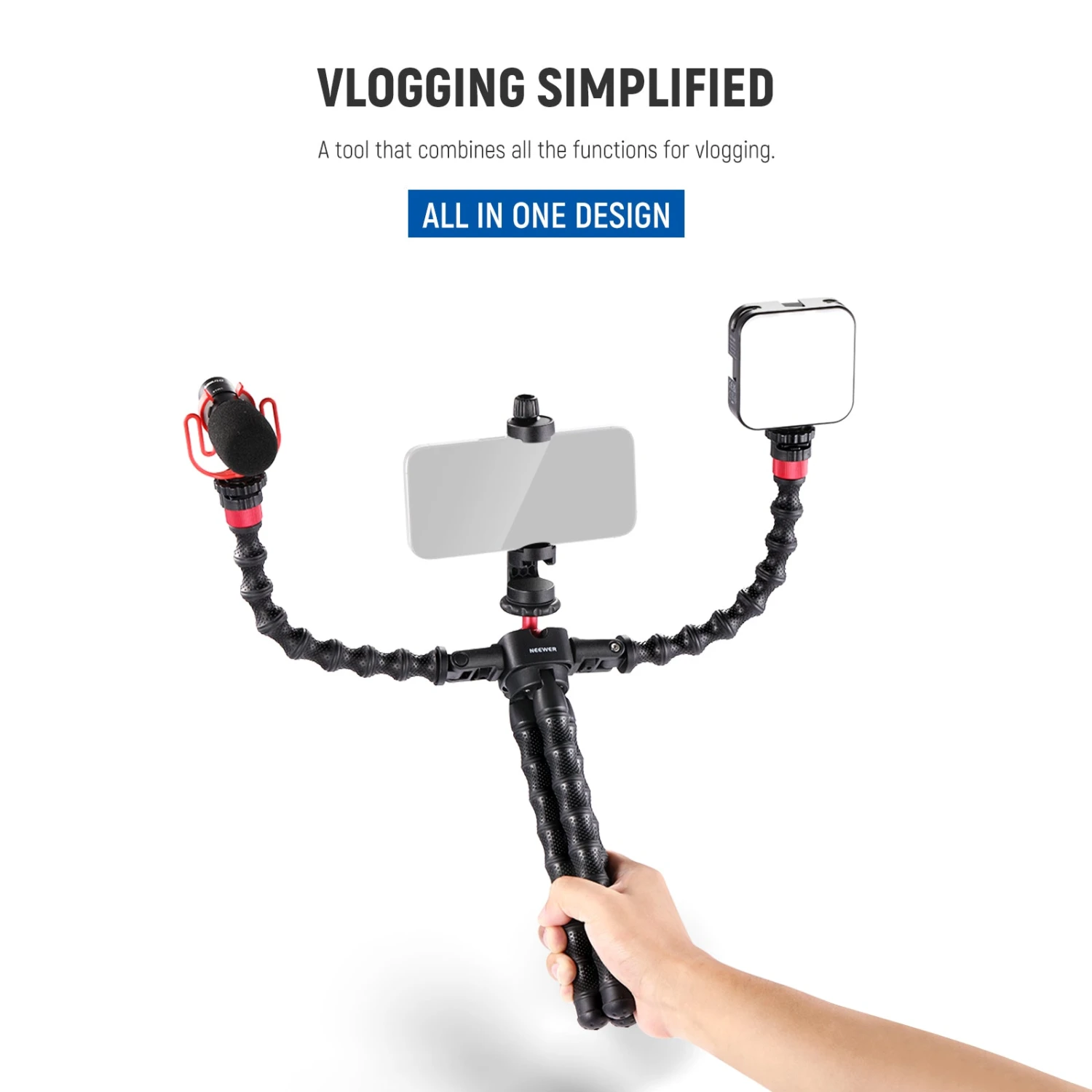 NEEWER T91 Flexible Tripod With Two Magic Arms 6 NEEWER T91 Flexible Tripod With Two Magic Arms - Image 6