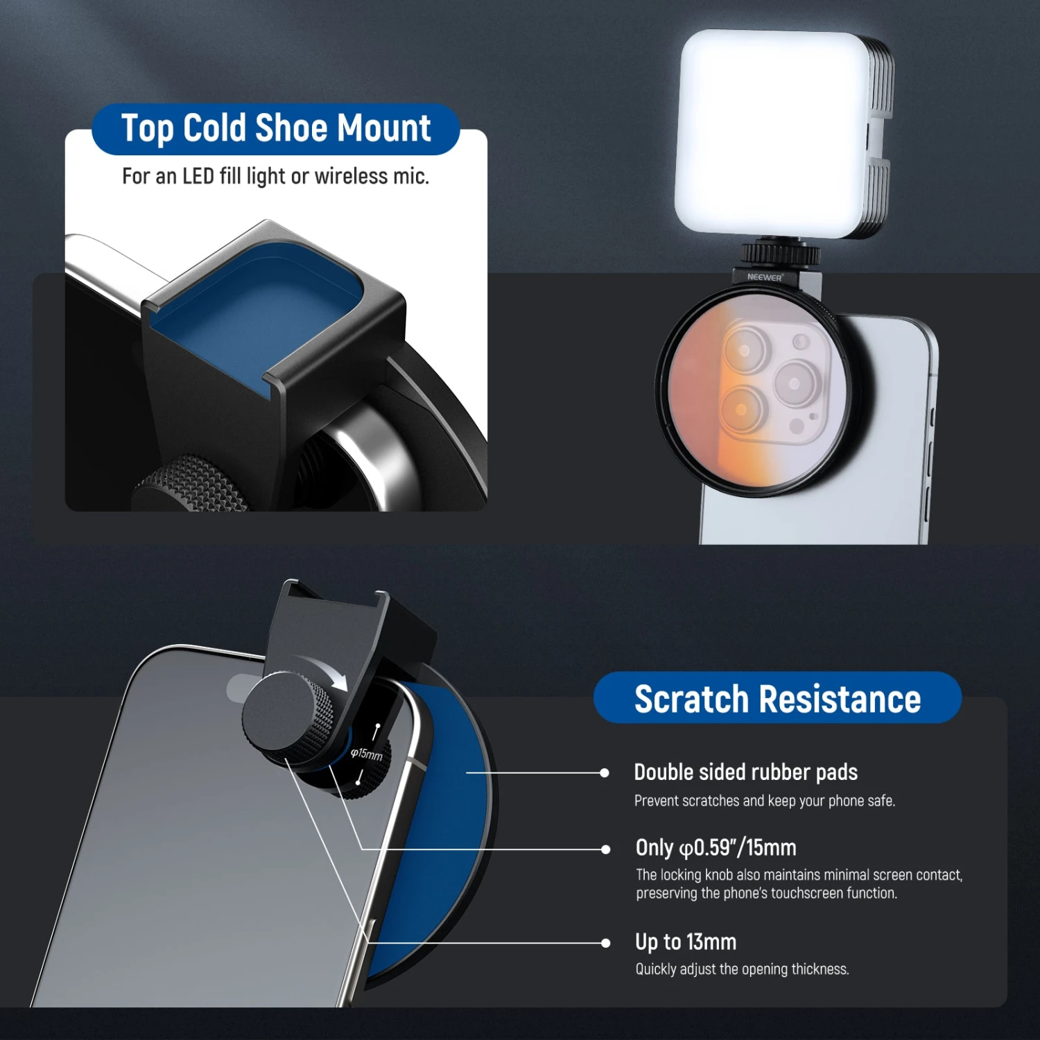 NEEWER Clip On Phone Lens Filter Kit 7 NEEWER Clip On Phone Lens Filter Kit - Image 7