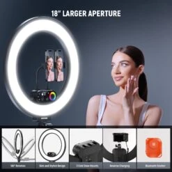 NEEWER RL45C 45W 18" Edge Lit RGB LED Ring Light Kit 15 NEEWER RL45C 45W 18" Edge Lit RGB LED Ring Light Kit -Photography Equipment 7 256ca539 c711 4c1a 966a bea0fc903f17