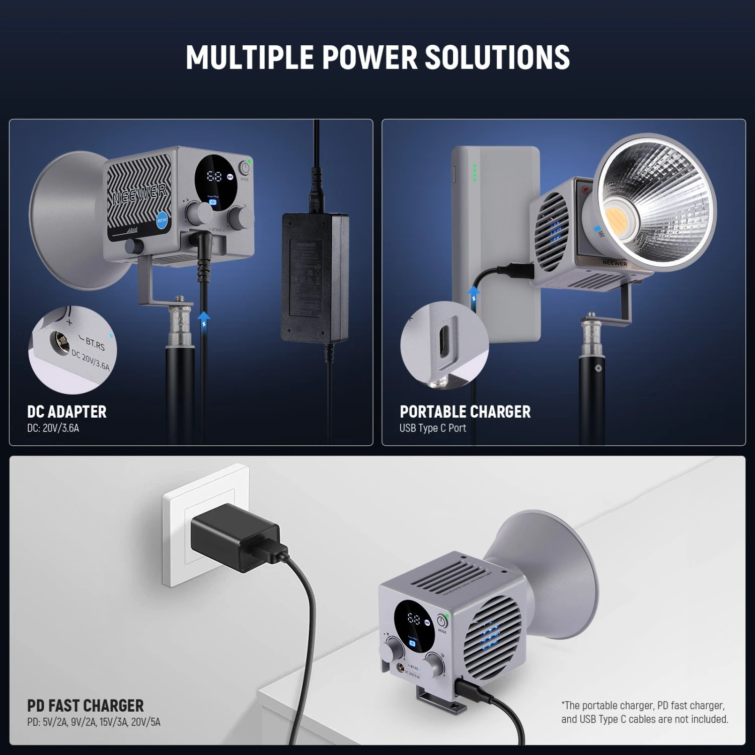 NEEWER HS60B 60W Portable Bi-Color Mini LED Video Light 8 NEEWER HS60B 60W Portable Bi-Color Mini LED Video Light - Image 8