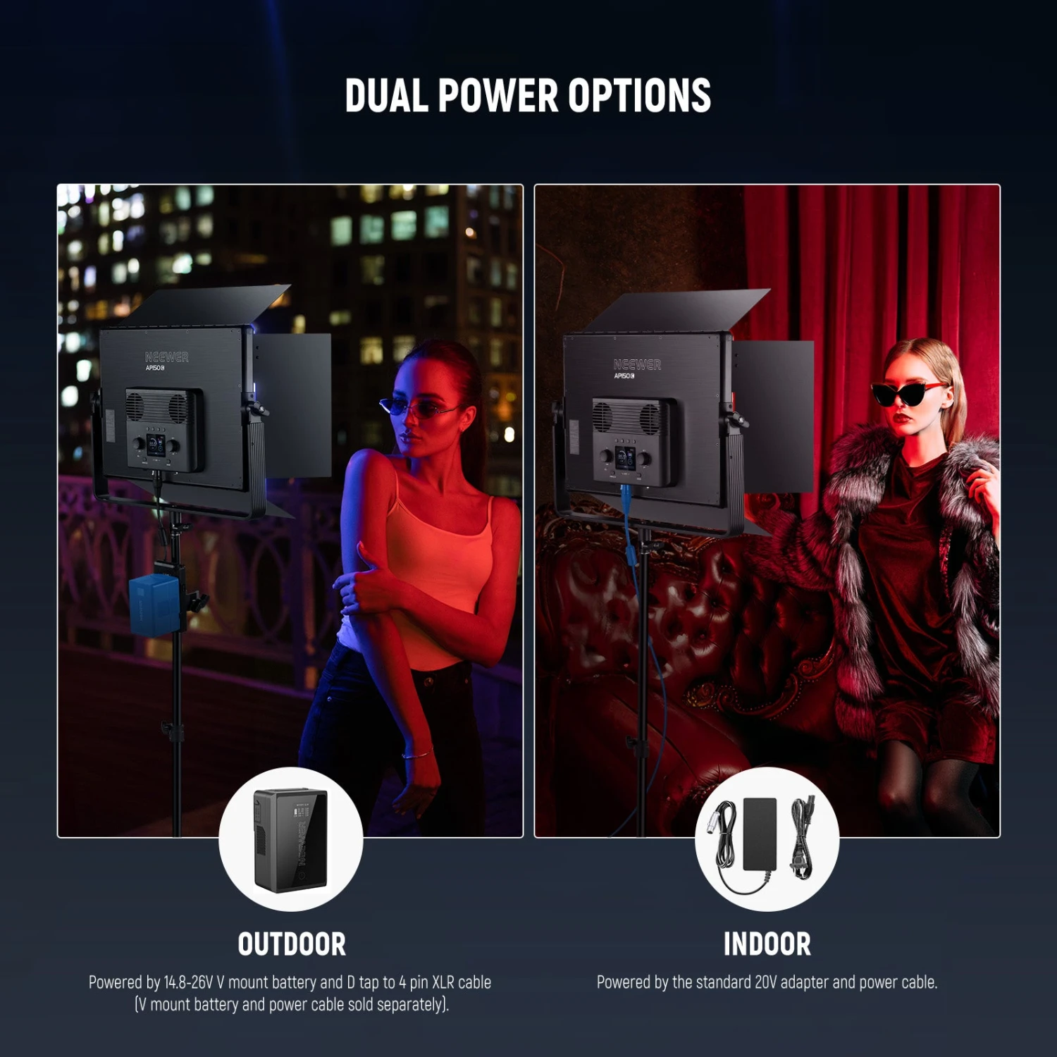 NEEWER AP150C 150W RGB LED Panel Video Light Kit 7 NEEWER AP150C 150W RGB LED Panel Video Light Kit - Image 7