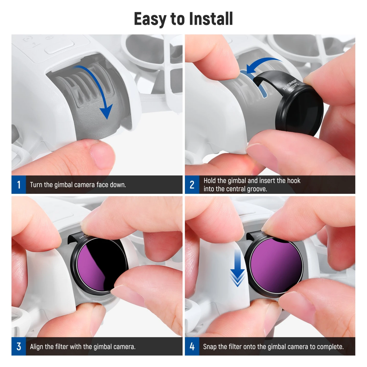 NEEWER FL-N23 4-Pack ND/PL Filter Set For DJI NEO 7 NEEWER FL-N23 4-Pack ND/PL Filter Set For DJI NEO - Image 7