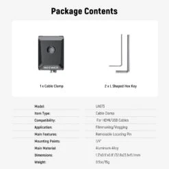 NEEWER UA073 Spring Loaded Cable Clamp -Photography Equipment 7 6e8adc9b 68e9 4989 addd 21c5dc62f0f5