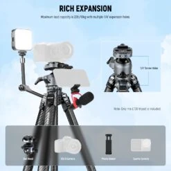 NEEWER LT38 61" Carbon Fiber LITETRIP Travel Tripod -Photography Equipment 7 788525ab 5f7e 4c96 979a c1af13f53030