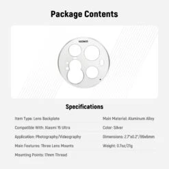 NEEWER PA111 Lens Backplate For Xiaomi 15 Ultra 27 NEEWER PA111 Lens Backplate For Xiaomi 15 Ultra -Photography Equipment 7 83ebef98 dadc 4580 aeae 6b66ab465dee