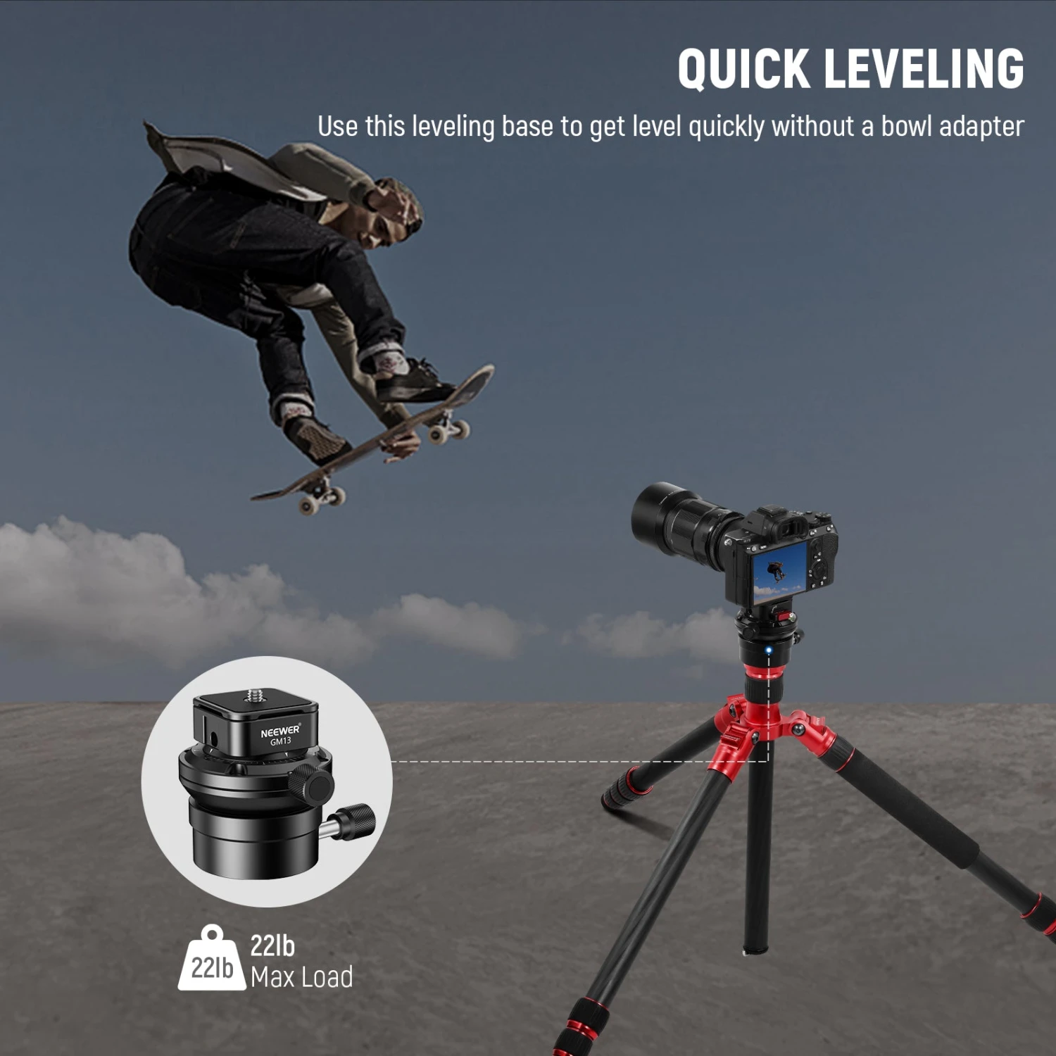 NEEWER GM13 Tripod Leveling Base 9 NEEWER GM13 Tripod Leveling Base - Image 9
