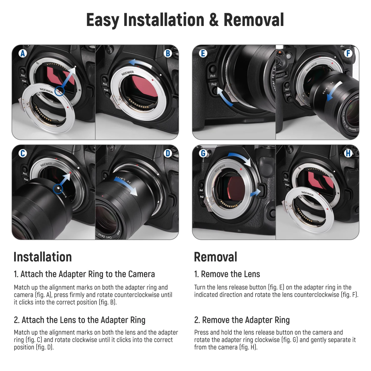 NEEWER NW-ETZ Camera Autofocus Adapter Ring For Nikon 7 NEEWER NW-ETZ Camera Autofocus Adapter Ring For Nikon - Image 7